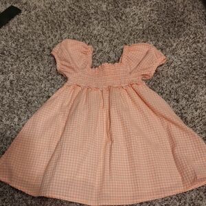 Janie And Jack Pink Gingham Print Dress, Size 2T, Preowned But EUC